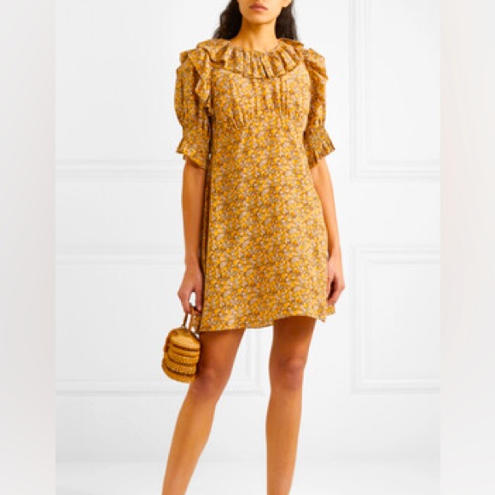 Doen Baudoin Lady Emma Floral Silk Mini Dress
